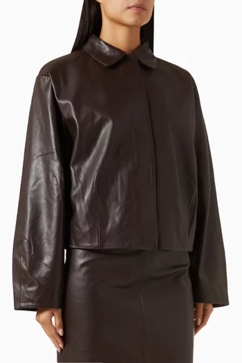 Cocoon Jacket in Leather