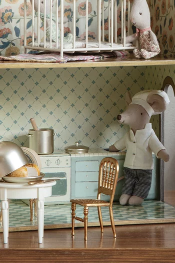 Chef Mouse with Soup Pot & Spoon