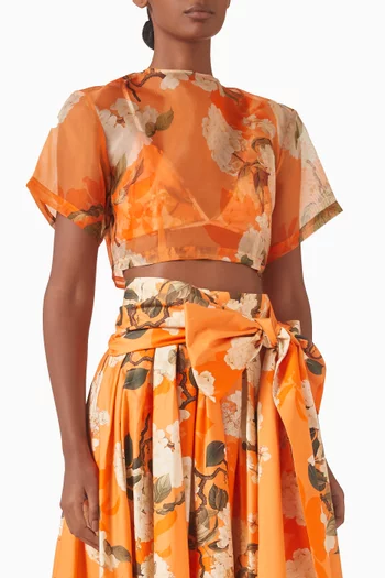Indie Cropped Top in Silk