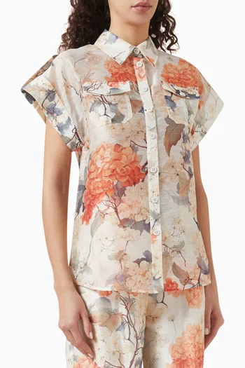 Catarina Blouse in Linen-blend