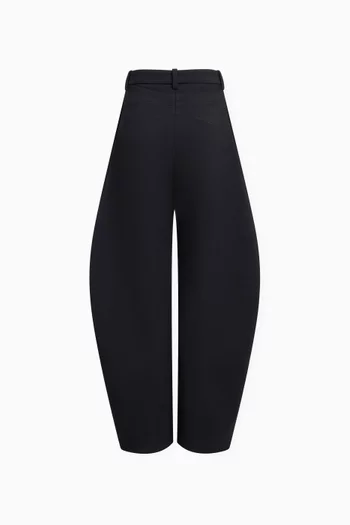 Round Jeans in Wool-gabardine