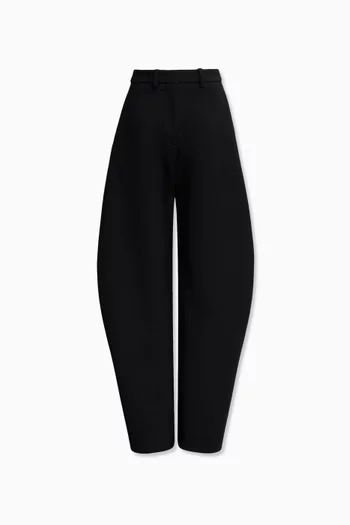 Round Jeans in Wool-gabardine