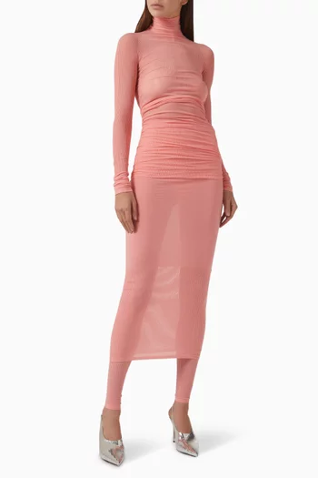 Fine Rib-knit Leggings in Stretch Nylon