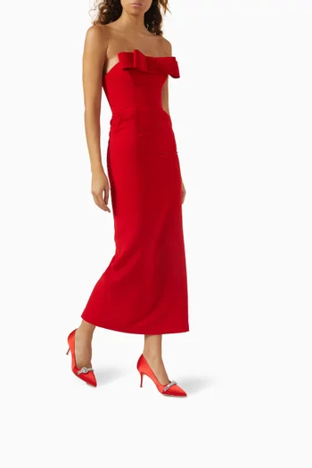 Asa 70 Crystal-embellished Pumps in Satin