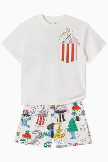 Stripe-print T-shirt in Cotton