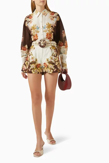 Oversized Floral-print Shirt