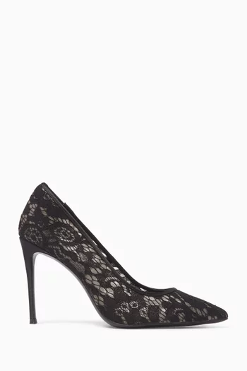 Gia 100 Pumps in Lace & Satin