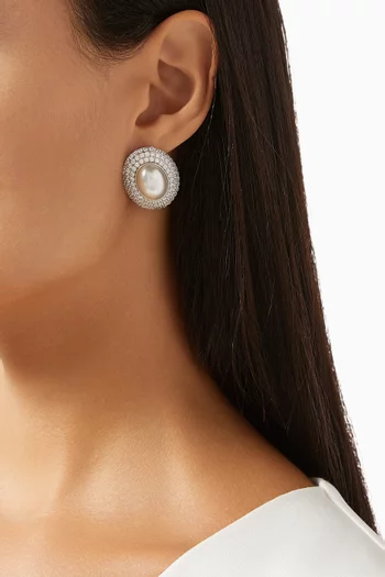 Perla Earrings in Plated Silver