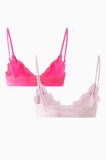 Fits Everybody Lace Scoop Bralette, Set of 2