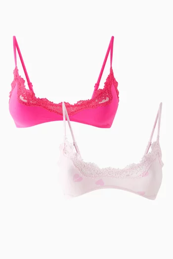Fits Everybody Lace Scoop Bralette, Set of 2