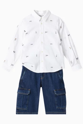Caima Bermuda Shorts in Denim