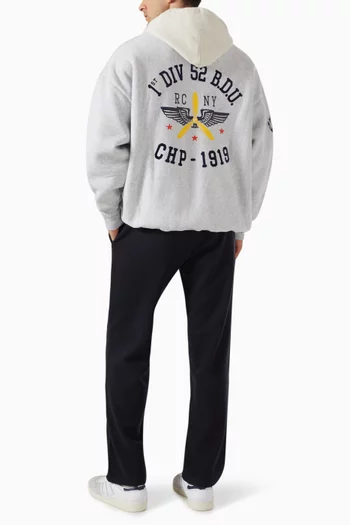 Military Hoodie in Reverse Weave Fleece
