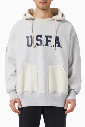 Military Hoodie in Reverse Weave Fleece