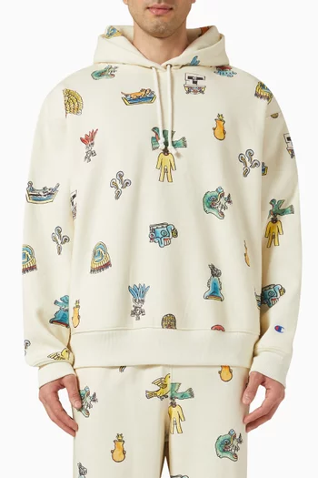 x Angelo Baque Washed Codex Hoodie in Cotton-blend