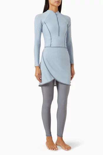 طقم صوفيا للسباحة بلون فاتح، 4 قطع