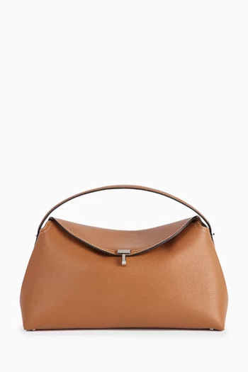 T-lock Top-handle Bag in Grained Leather