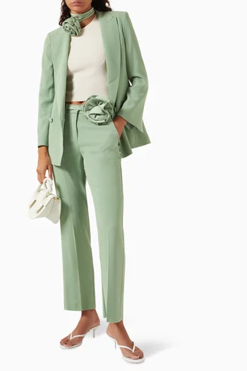 Azulene Blazer in Cady Crepe