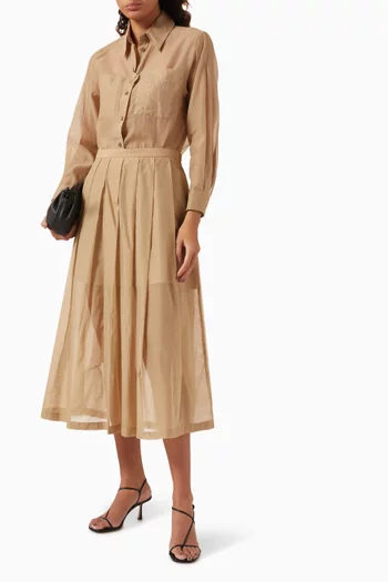 Button-up Shirt in Silk Muslin