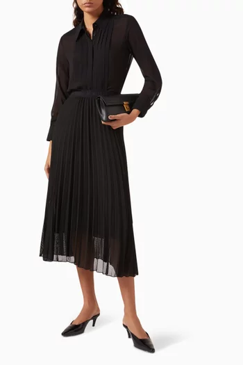 Entry Pleated Shirt in Georgette