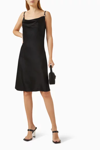 Medusa Strap Midi Dress in Satin