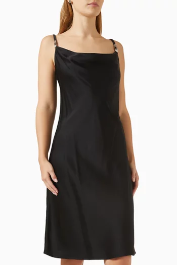 Medusa Strap Midi Dress in Satin