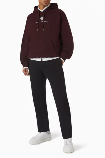 Medusa Embroidered Hoodie in Cotton