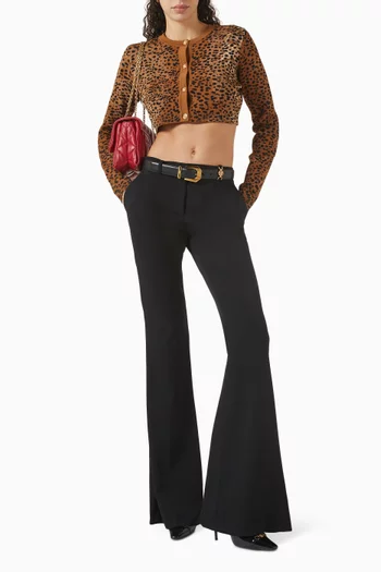 Leopard Knit Sweater in Jacquard