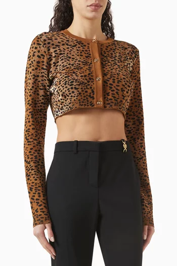 Leopard Knit Sweater in Jacquard