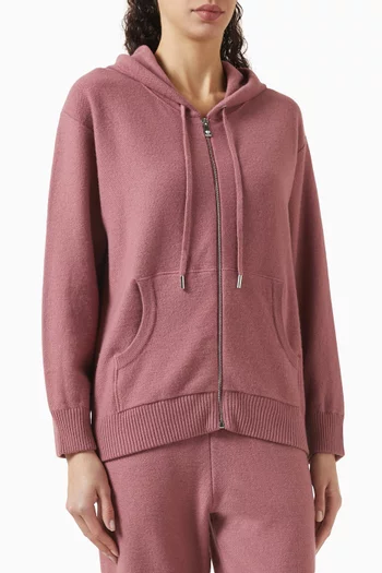 Medusa Zipped Hoodie in Wool Cashmere-blend