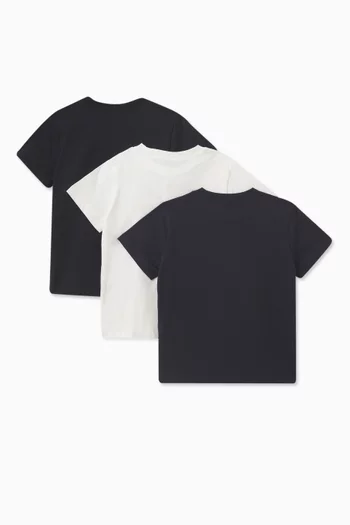 Monogram T-shirt in Cotton, Set of 3