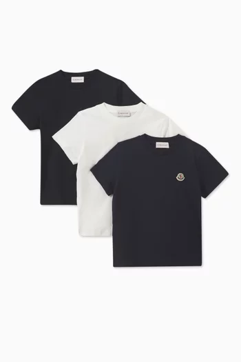 Monogram T-shirt in Cotton, Set of 3