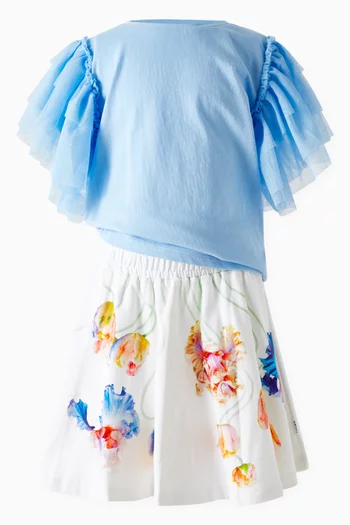 تنورة باربيرا بكشكش قطن