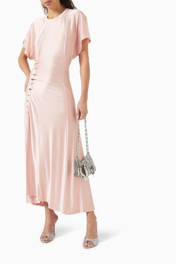 Button Maxi Dress in Viscose