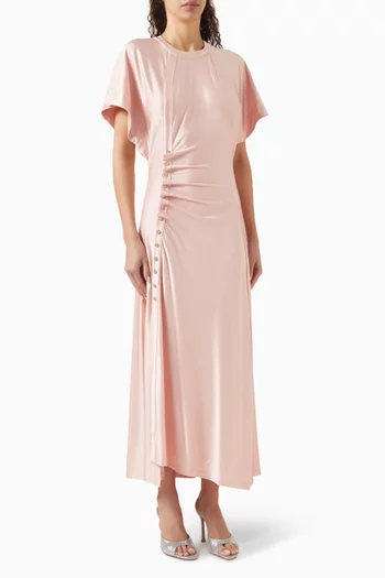 Button Maxi Dress in Viscose