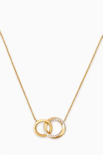 Orbit Crystal Necklace in 18kt Gold-plated Sterling Silver