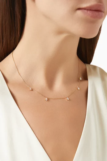 Pear Charm Necklace in 18kt Gold-plated Sterling Silver