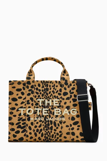 The Medium Tote Bag in Animal-print Canvas