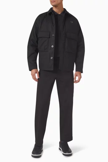 Straight-leg Pants in Cotton Twill