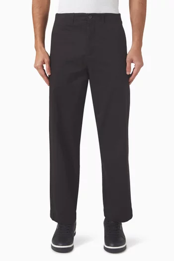 Straight-leg Pants in Cotton Twill