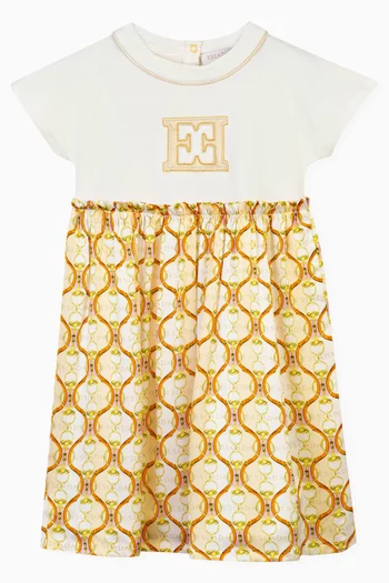 Logo Dress in Cotton