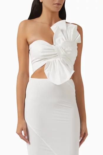 Oyster Crop Top in Linen