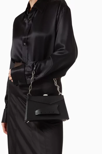 Small Snatched Clutch Bag in Leather