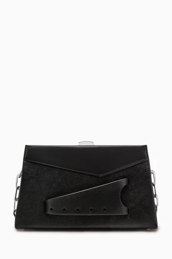 Small Snatched Clutch Bag in Leather
