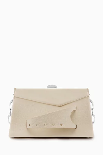 Small Snatched Clutch Bag in Leather