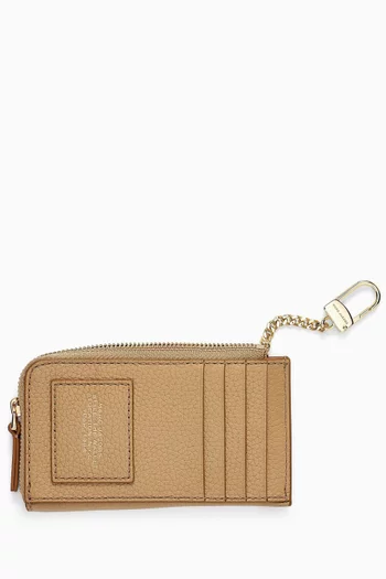 The Top Zip Multi Wallet in Grained Leather