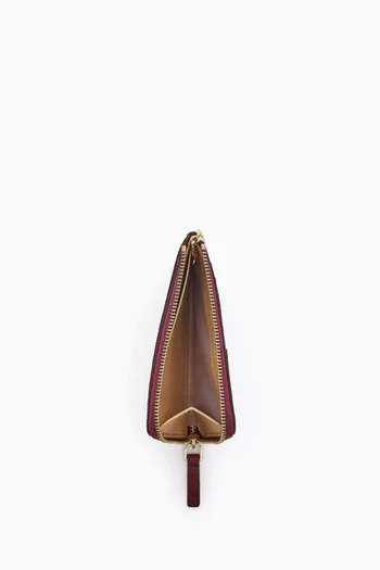 The Top Zip Multi Wallet in Grained Leather