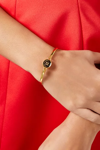The Button Hinge Bracelet in Gold-plated Brass