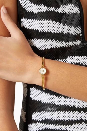 The Button Hinge Bracelet in Gold-plated Brass