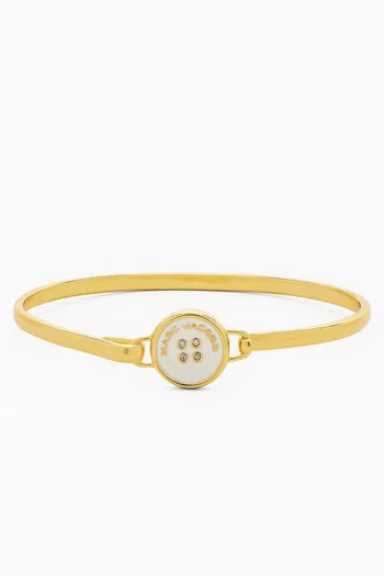 The Button Hinge Bracelet in Gold-plated Brass