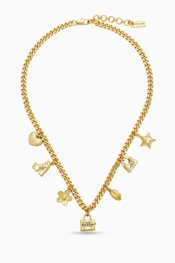 The Mini Icon Charm Necklace in Gold-plated Metal